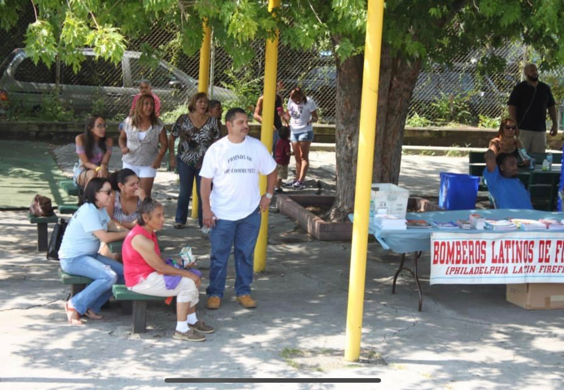 SAPFA / Bomberos Latinos community outreach event at a neighborhood park